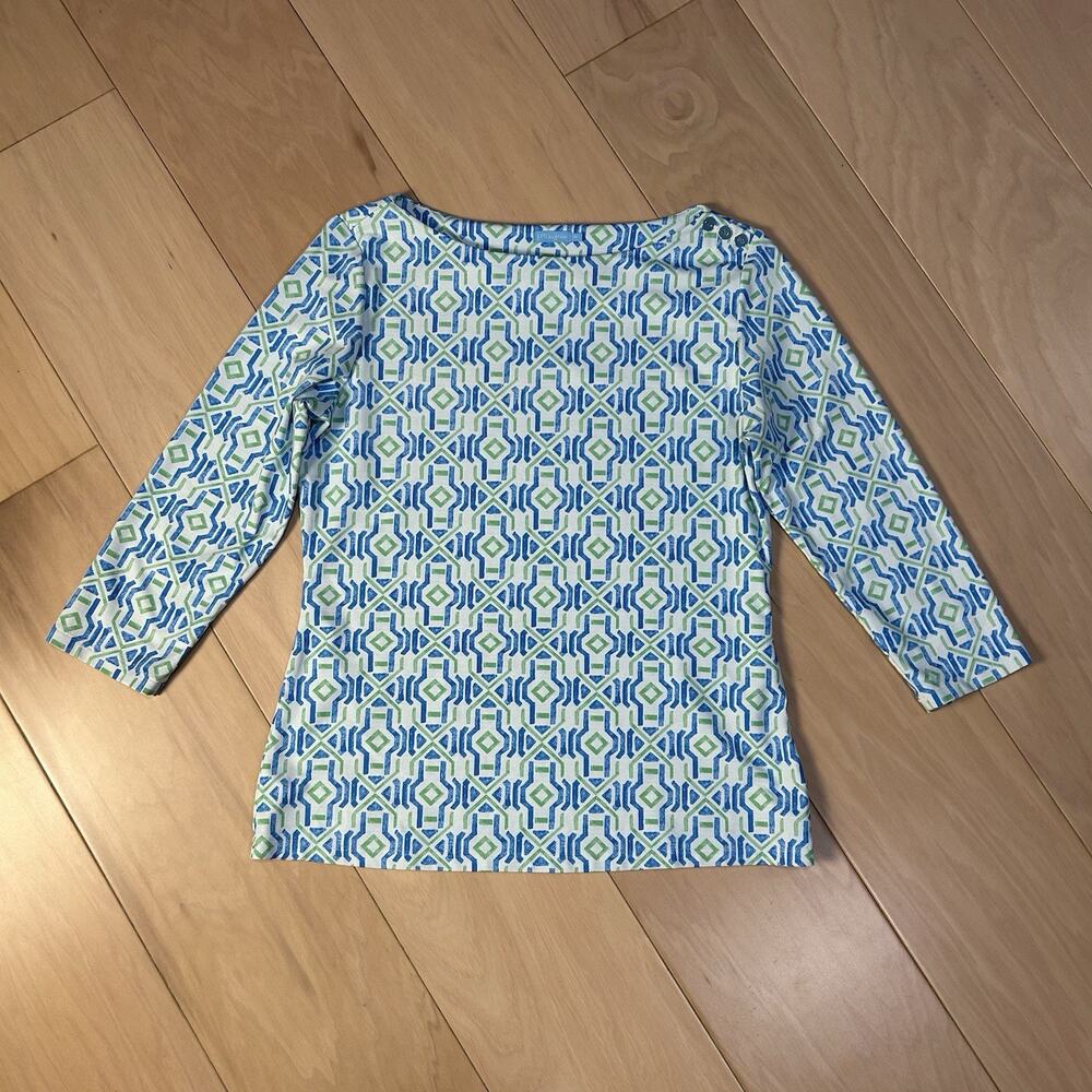 J. McLaughlin Wavesong Tee Boatneck Women’s Medium